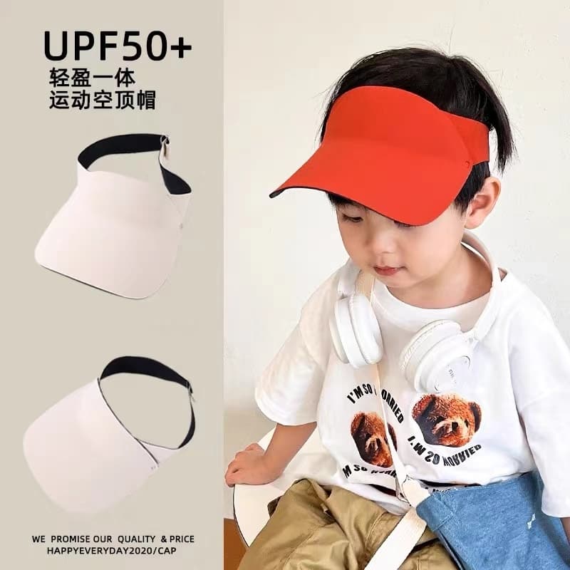 Children's Summer Seamless Outdoor Sports Sun Hat, Unisex Visor