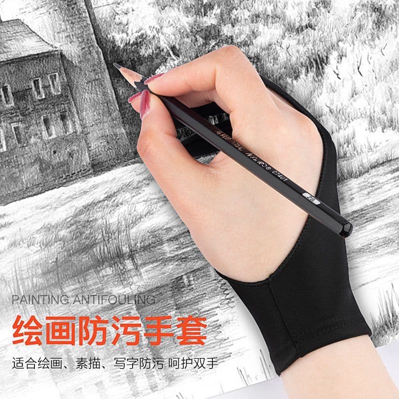 Drawing Gloves for Sketching and Painting, Anti-dirty, Sweat-absorbing, Anti-fingerprint