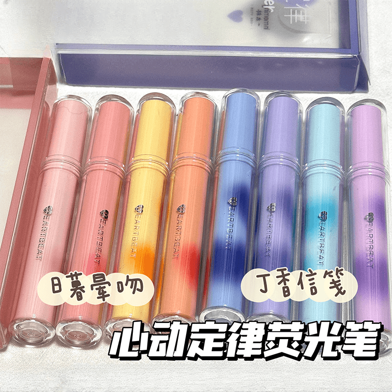 Multicolour Creative Fluorescent Highlighter Pen Set – Eye-Caring Colours for Students' Notes and Key Points