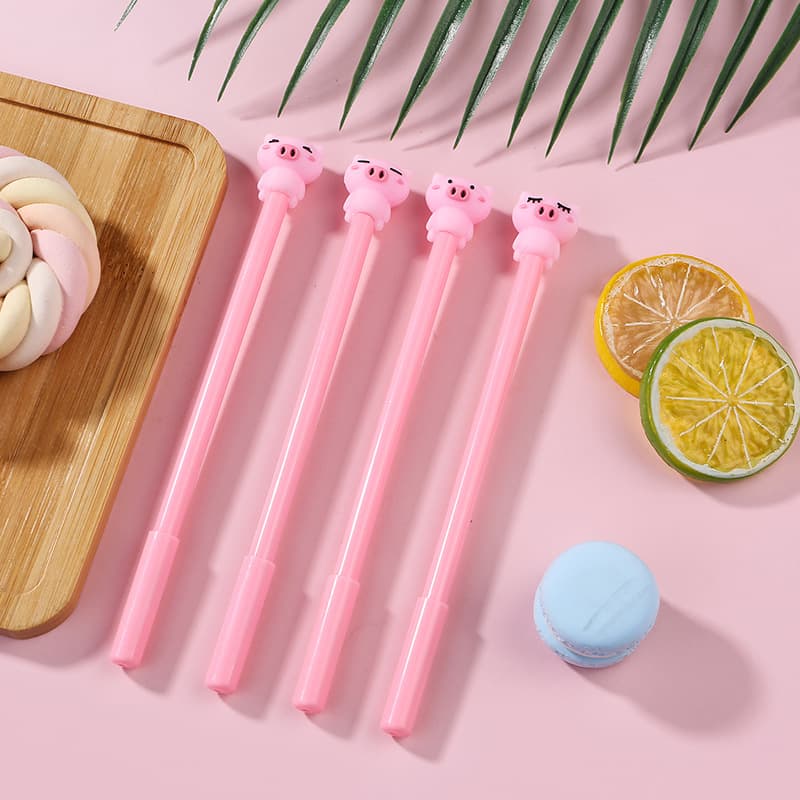 Cute Pink Pig Gel Pen - Cartoon Stationery for Study, Office & Signing