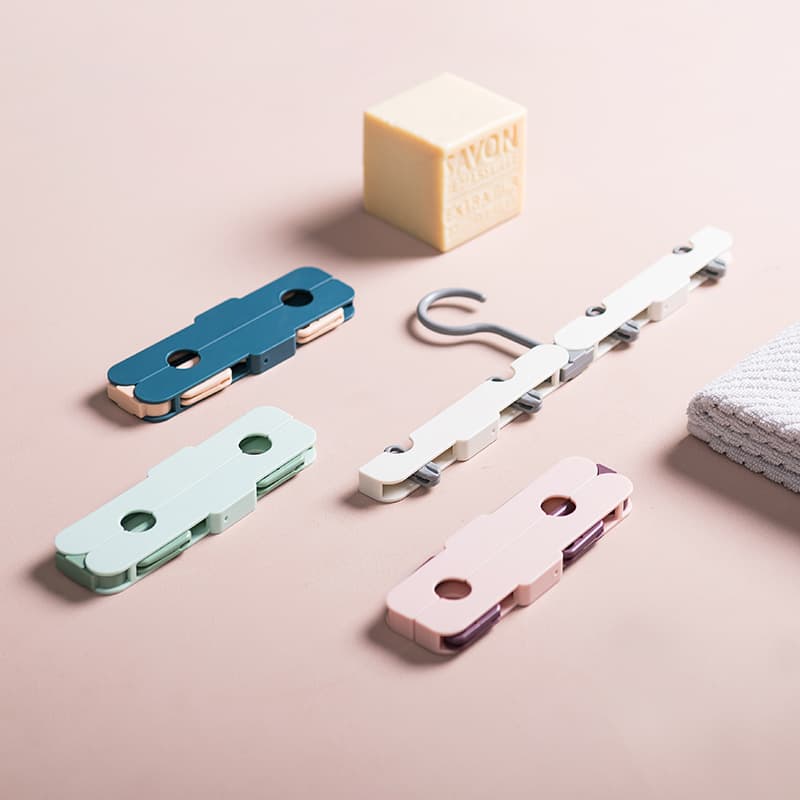 Travel Folding Hanger Multi-purpose Anti-slip Clip Hanger Home Hanging Clothes Travel Dorm Sock Drying