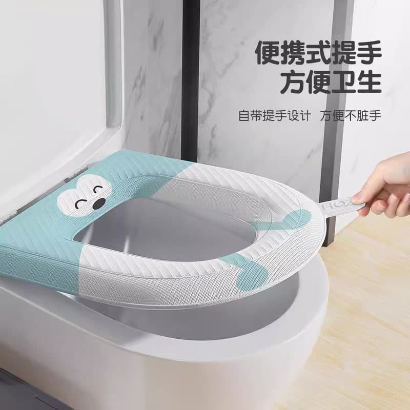 All-Season Waterproof Toilet Seat Cover, Adhesive, Full Wrap, No-Wash, Frost-Resistant