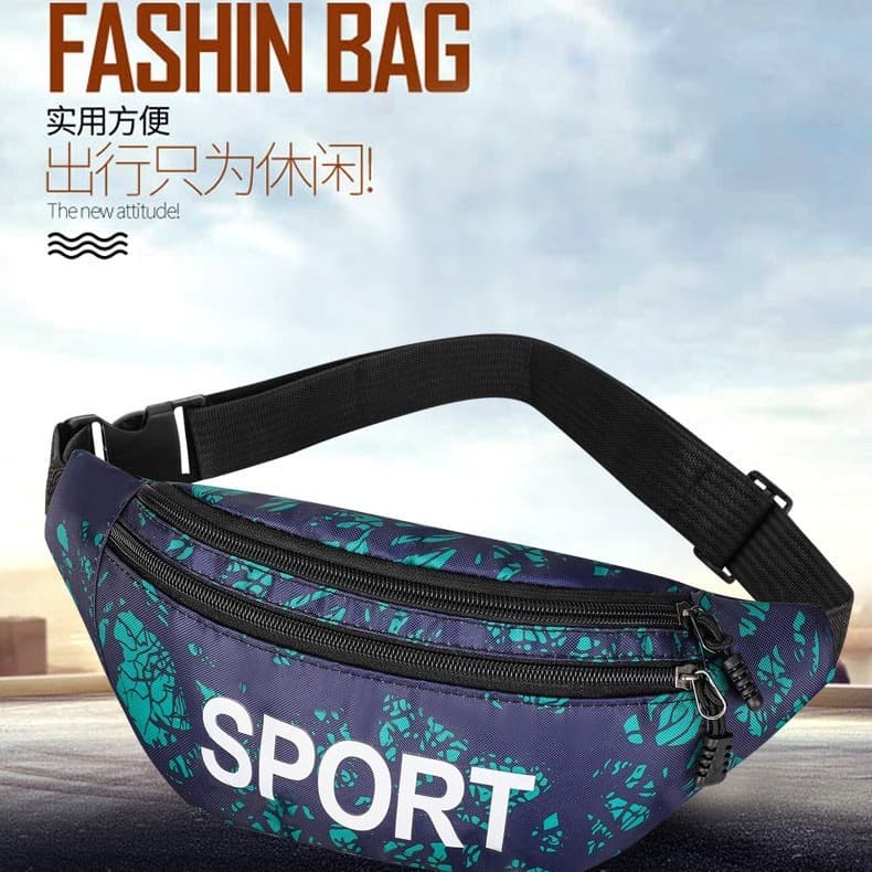 2024 New Men's Large-Capacity Waist Pack, Sports Running Unisex Portable Chest Pack, Phone Crossbody Single-Shoulder Bag