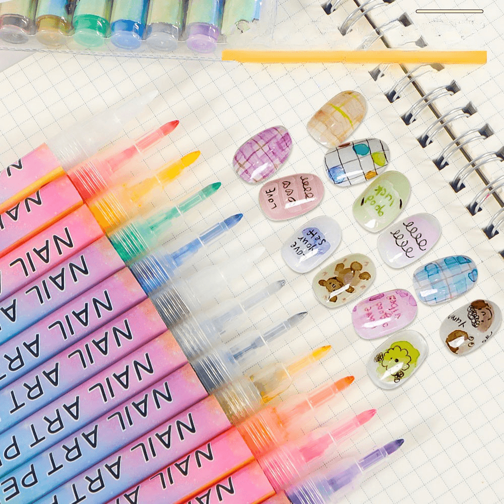 Graffiti Nail Art Pen Acrylic Drawing Pen DIY Hand-Painted No-Lamp Nail Art Pen Liner Marker