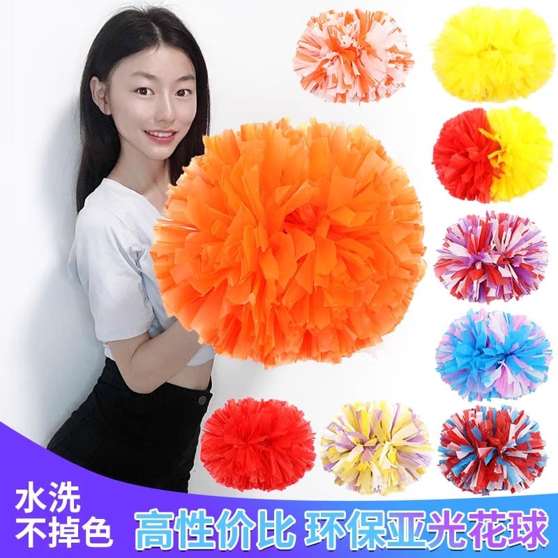 Cheerleading Pom Poms with Handle for Dance, Performance, and Square Dancing