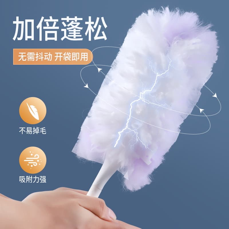 Electrostatic dusting duster for household and car use