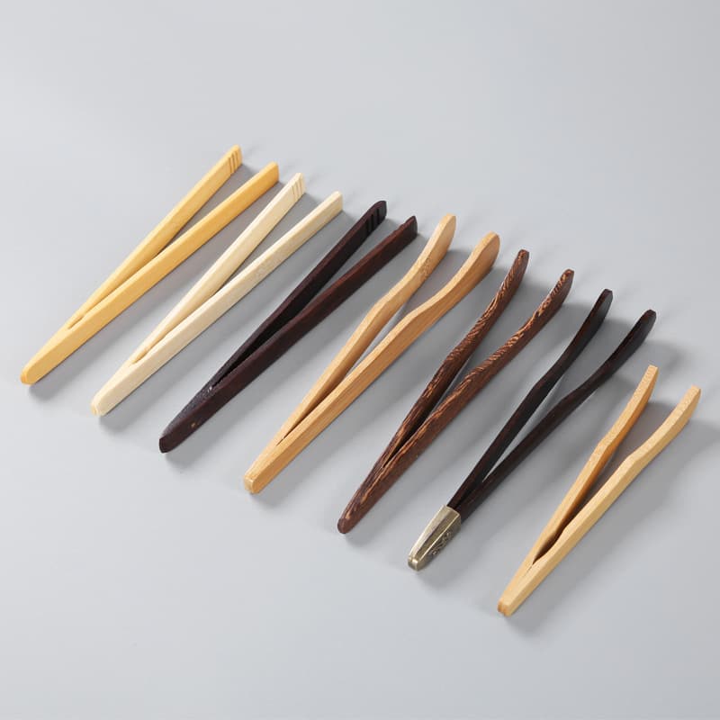 Tea Tongs Kung Fu Tea Set Accessory Anti-slip Cup Clamp Wood Tea Clip