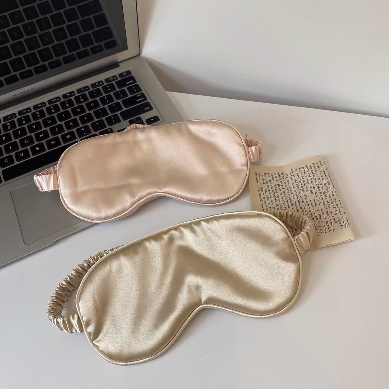 Soft Double-Sided Ice Silk Sleep Mask for Women, Light-Blocking, Breathable, Comfortable, Relieves Eye Fatigue