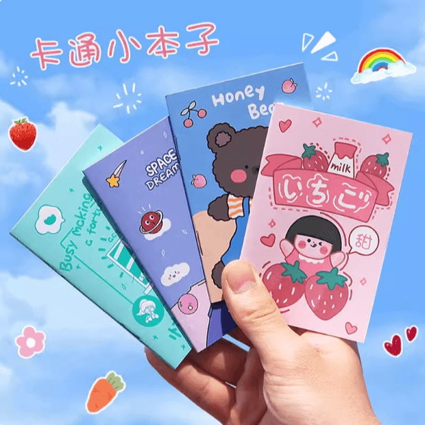 Cartoon notebook portable pocket notepad for school, small gift for children