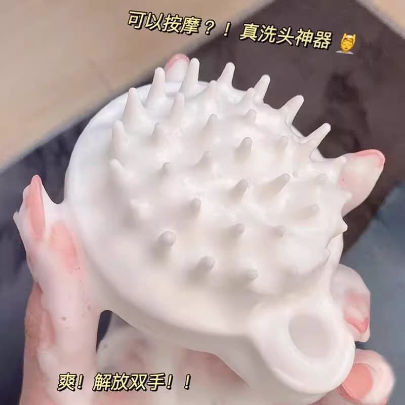 Scalp massage brush silicone shampoo brush for hair washing and body, adult scalp care tool