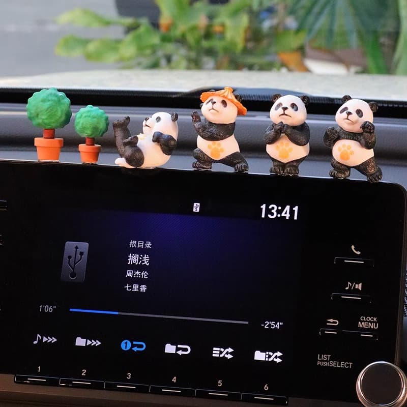 Cute Panda Car Ornament - Creative Panda Dashboard Decor