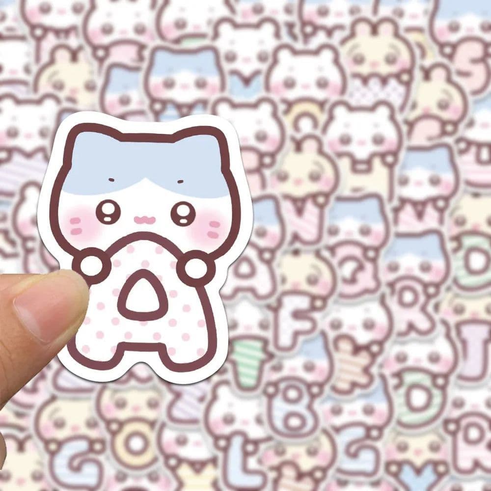 Usagi, Chiikawa, and Hachiware letter stickers - cute cartoon waterproof stickers for journaling and phone decoration