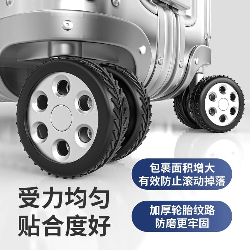 Suitcase Replacement Wheel Rubber Covers, Trolley Case Protector Accessories, Silent Wheel Sleeves, Universal Wheel Rubber Rings