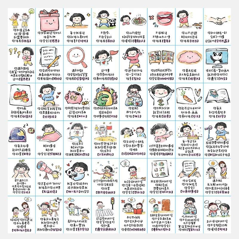 128-Pack Praise Sticker for Kids - Creative Motivation Stickers for Notebooks, iPads, Rooms - Waterproof