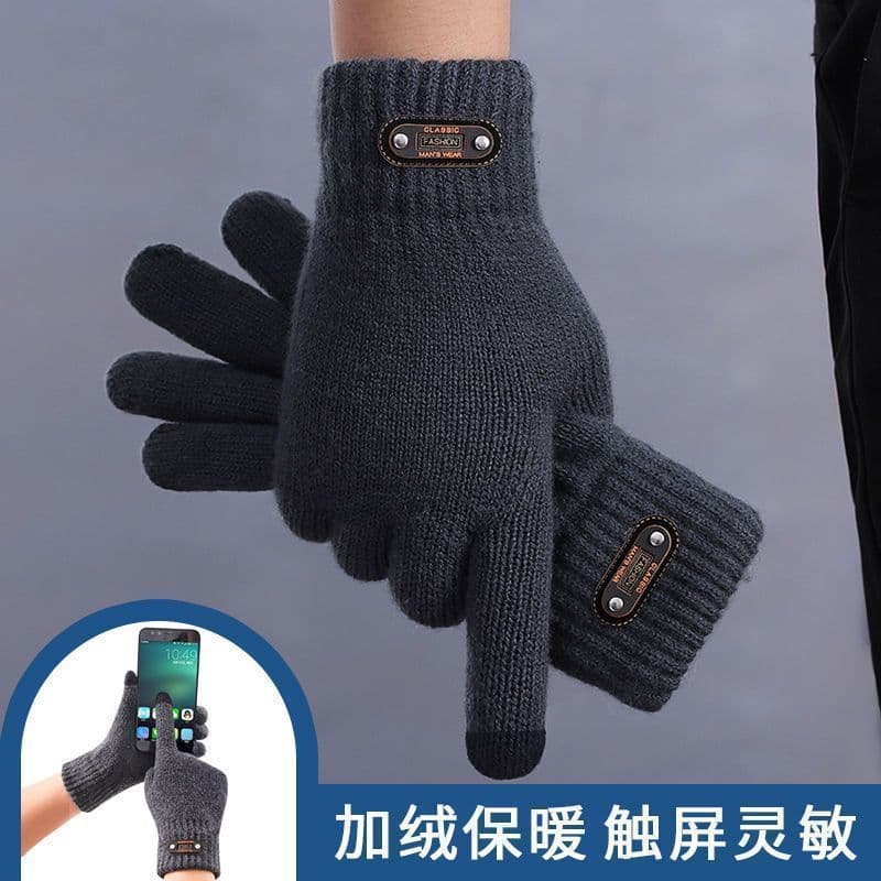 Touchscreen Gloves Men's Winter Cycling Warm Lined Thickened