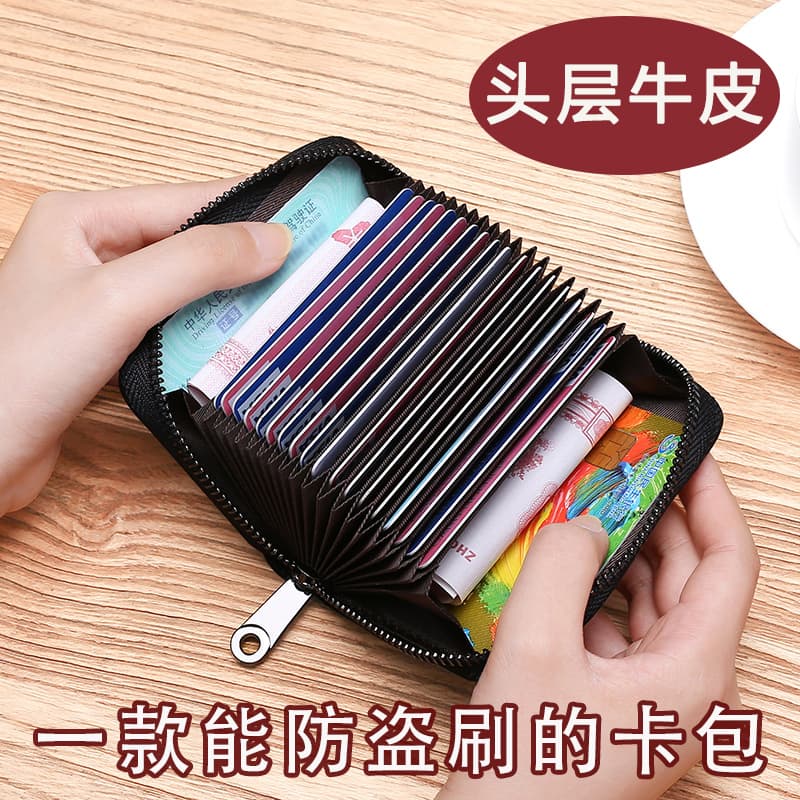 Card Holder for Men Anti-Skimming Multi-Slot Driving Licence Card Wallet