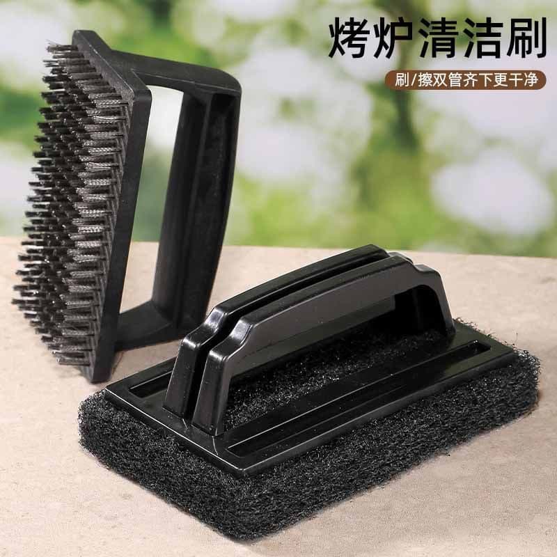 Household steel wool scrub brush for sinks, ovens, BBQs and tiles
