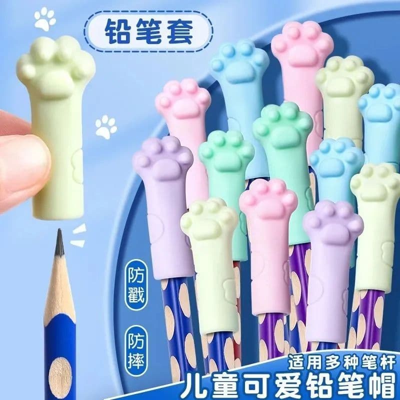 Cat Paw Pencil Cap Protector – Silicone Pencil Cover for Kids