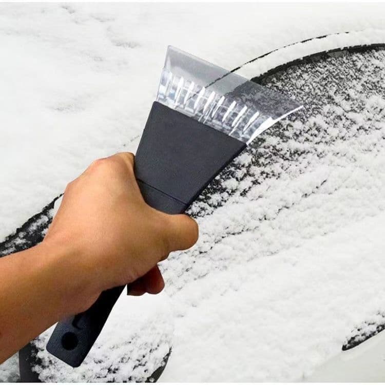 Winter Car Multi-Function Snow Ice Scraper and De-Icer Tool with Frost Glass Snow Shovel