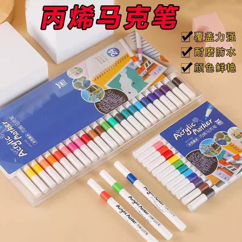 Acrylic markers, non-bleeding, blendable, for primary school children, graffiti art pens