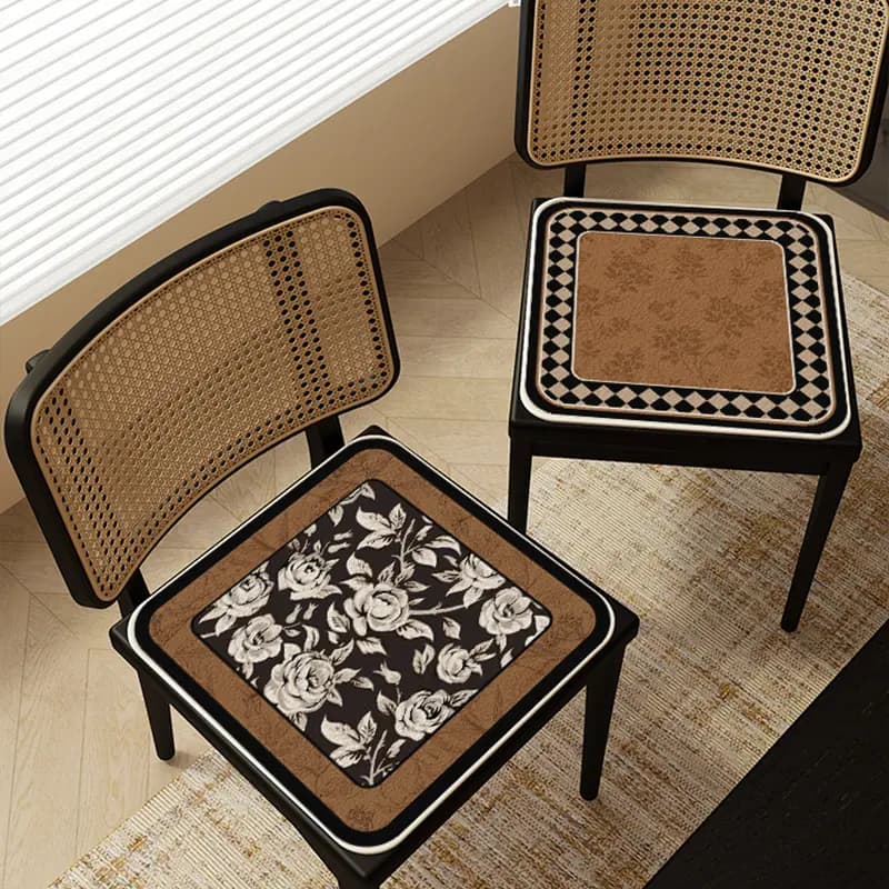French Style Chair Cushion, All-Season Home Use, Vintage Dining Chair Pad, Anti-Slip, Office Chair Cushion