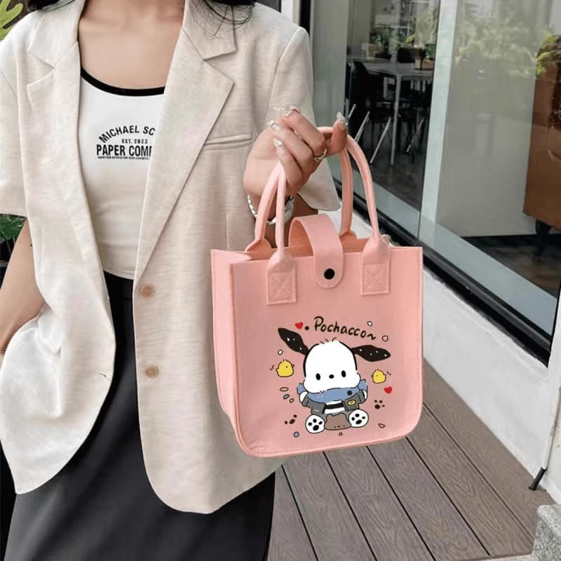 Felt Tote Bag Large Capacity Women's Shoulder Handbag, Versatile Work Commuter Tote