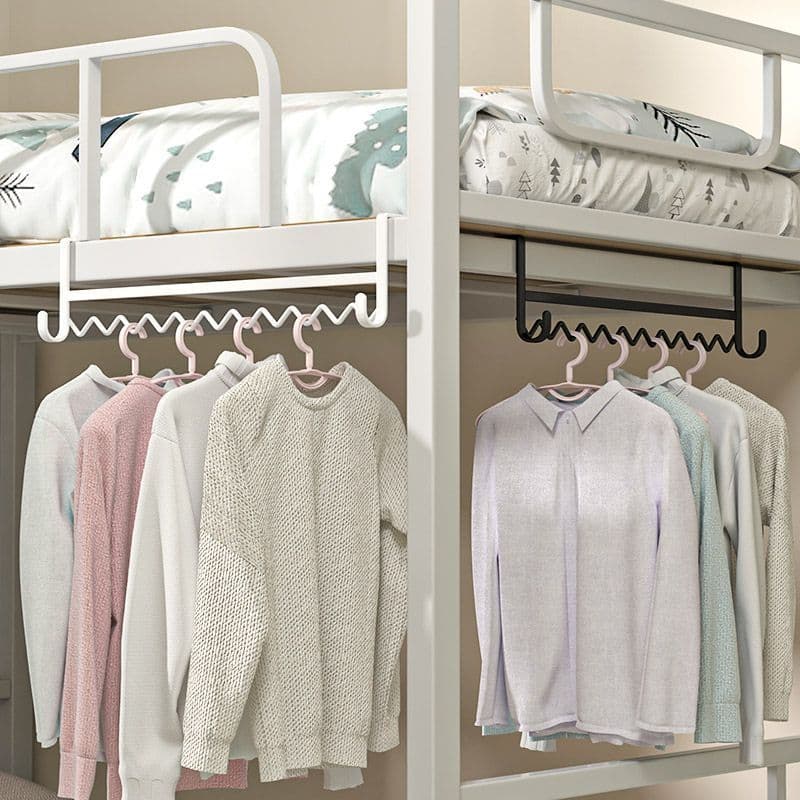 Dormitory bunk bed headboard hooks and wavy clothes hanger