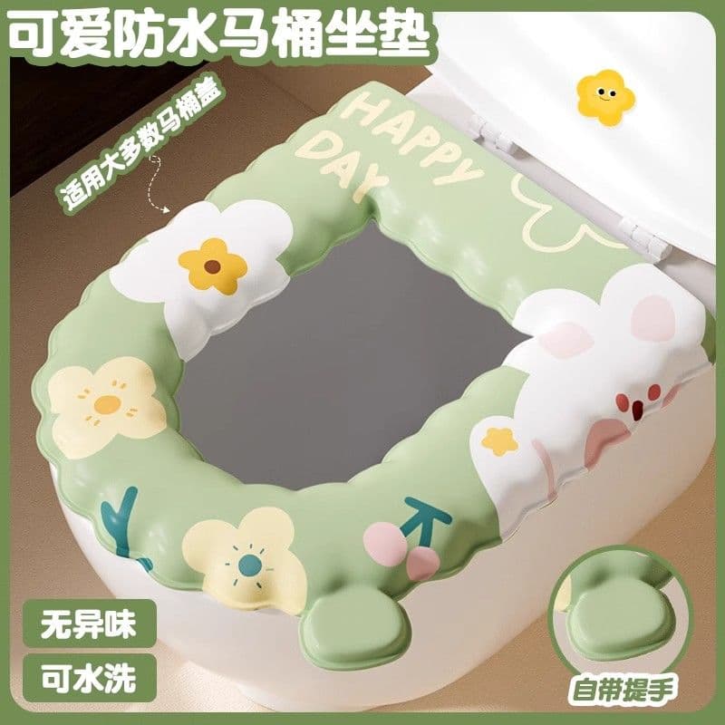 Toilet Mat Cover 2025 New Waterproof Seat Cushion Adhesive Winter Home Toilet Seat Cover