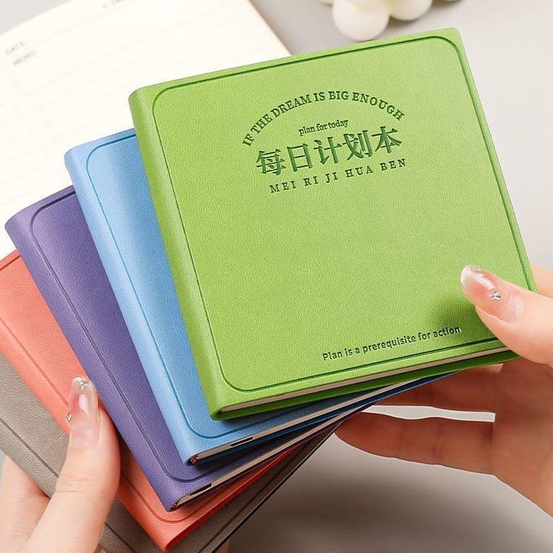Portable Mini Self-Discipline Check-in Notebook, Pocket-sized Square Daily Planner