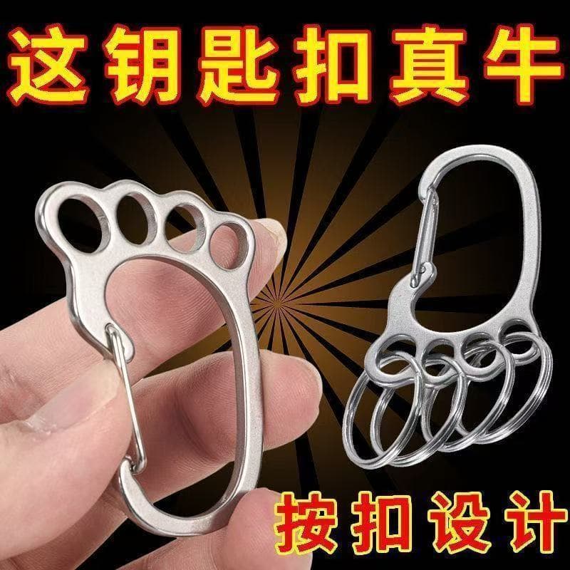 Stainless steel keyring multi-ring pendant for men and women, creative personality car gift