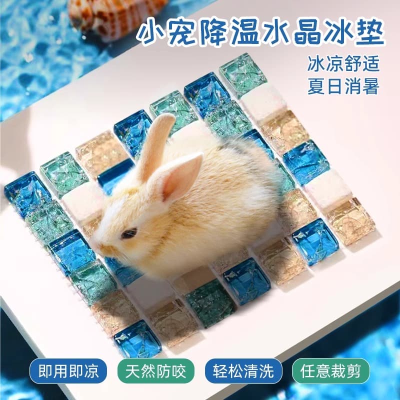 Hamster Ice Pad Summer Cooling Mat for Pets, Chinchilla Rabbit Cool Mat, Heat Relief Pad