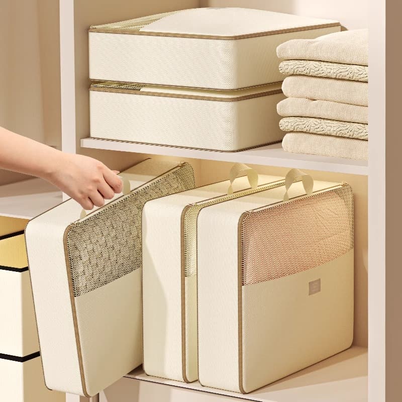 Storage bag for home use, sheet and quilt organising bag, wardrobe cotton quilt compression dustproof storage bag
