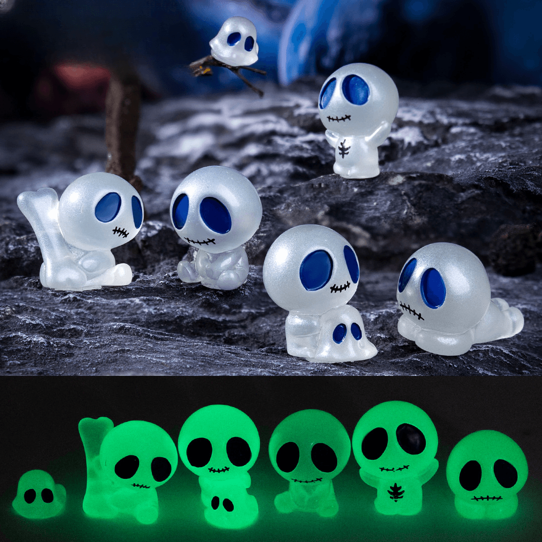 Mini terrarium skull glow-in-the-dark alien DIY decoration accessories