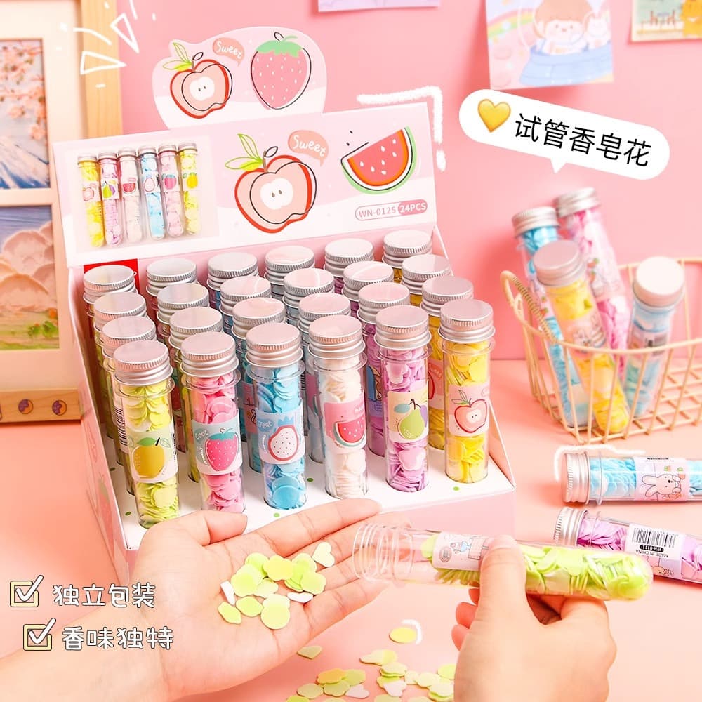 Portable soap flakes travel disposable soap paper carry-on cleansing for kids hand washing