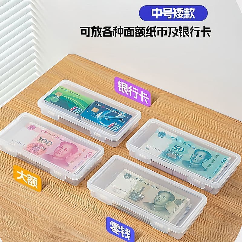 New Cash Storage Box Money Box Cash Organiser Large Capacity for Notes and Coins