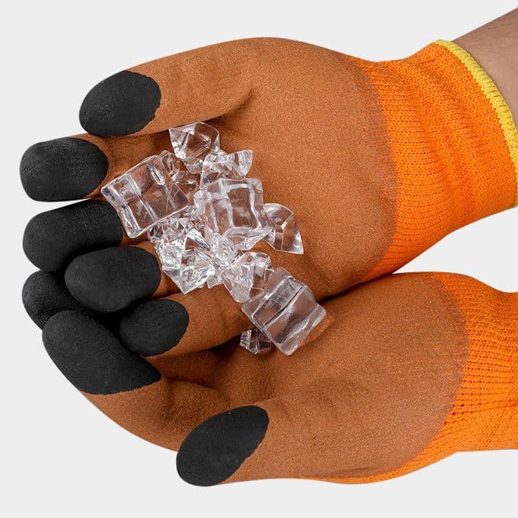 Winter Terry-Lined Work Gloves with Rubber Latex Coating