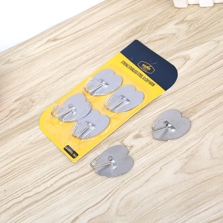 Adhesive hooks, small, assorted shapes, high tack