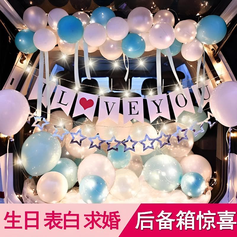 Boot Birthday Surprise Decoration for Boyfriend/Girlfriend Romantic Proposal Car Trunk Setup