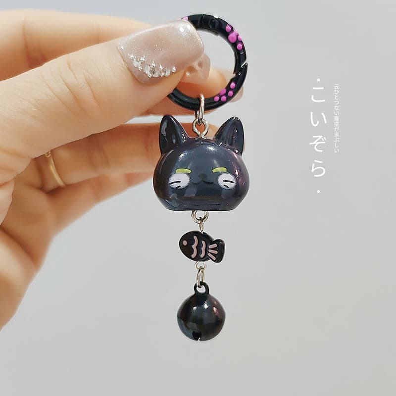 Cartoon Siamese Cat Keyring Cute Girl Bag Charm Couple Student Backpack Decoration Versatile Gift