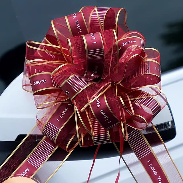 Wedding Car Decoration Ribbon Set – Creative Romantic Car Streamer Kit for Wedding Processions