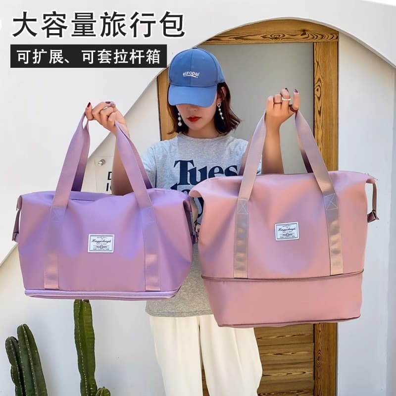 Travel Duffle Bag for Women, Short Trip Handbag, Large Capacity Storage Bag, Foldable Lightweight Travel Bag