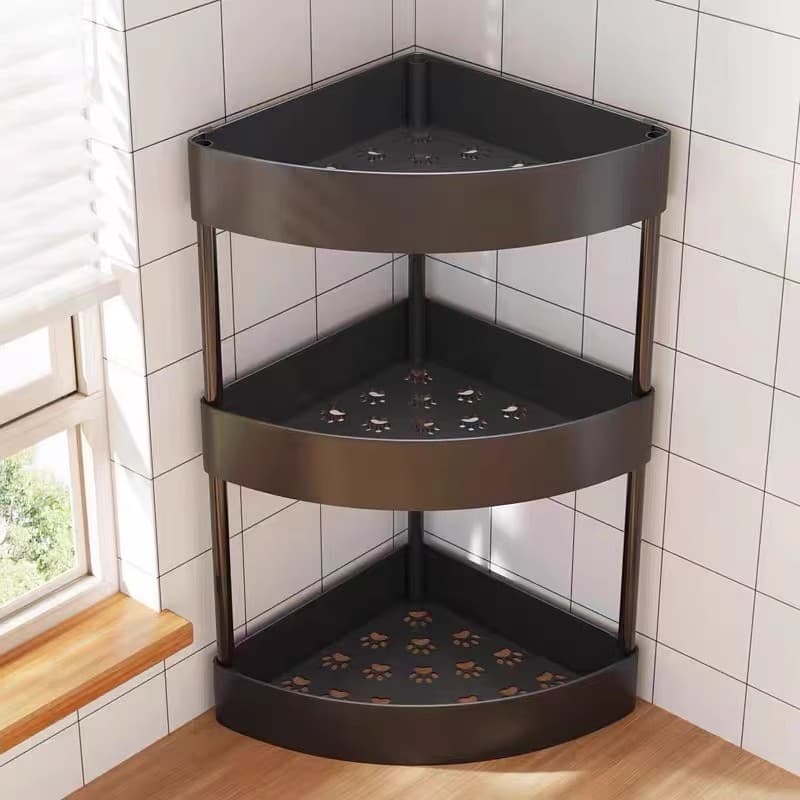 Kitchen Corner Shelf, Bench-top Angle Rack for Condiments, Snacks, Multi-functional Bathroom Storage Rack