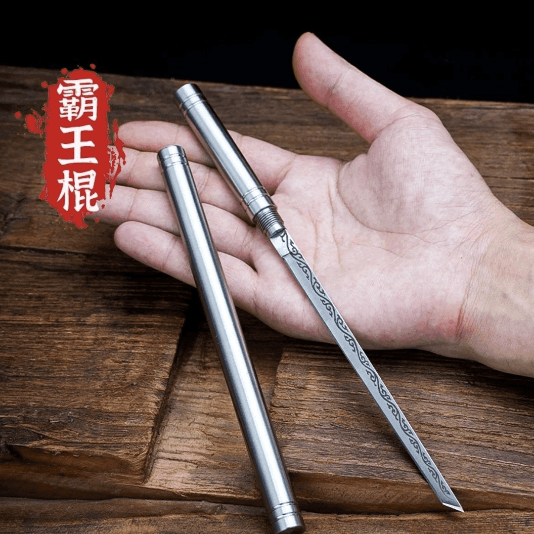 Overlord Stick Knife Forged Mini Tea Knife in Stainless Steel or Manganese Steel, One-Piece Construction, Tea Needle, Display Piece