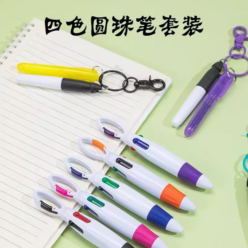 Pocket Pen Short Portable Keychain Mini Ballpoint Pen