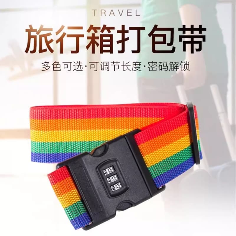 Luggage strap with buckle, suitcase tie-down strap for secure travel, with lock