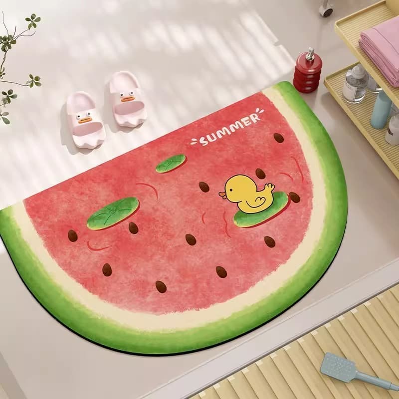 New Bathroom Water-Absorbent Non-Slip Floor Mat, Fast-Drying Diatomite Carpet for Home Toilet Doorway