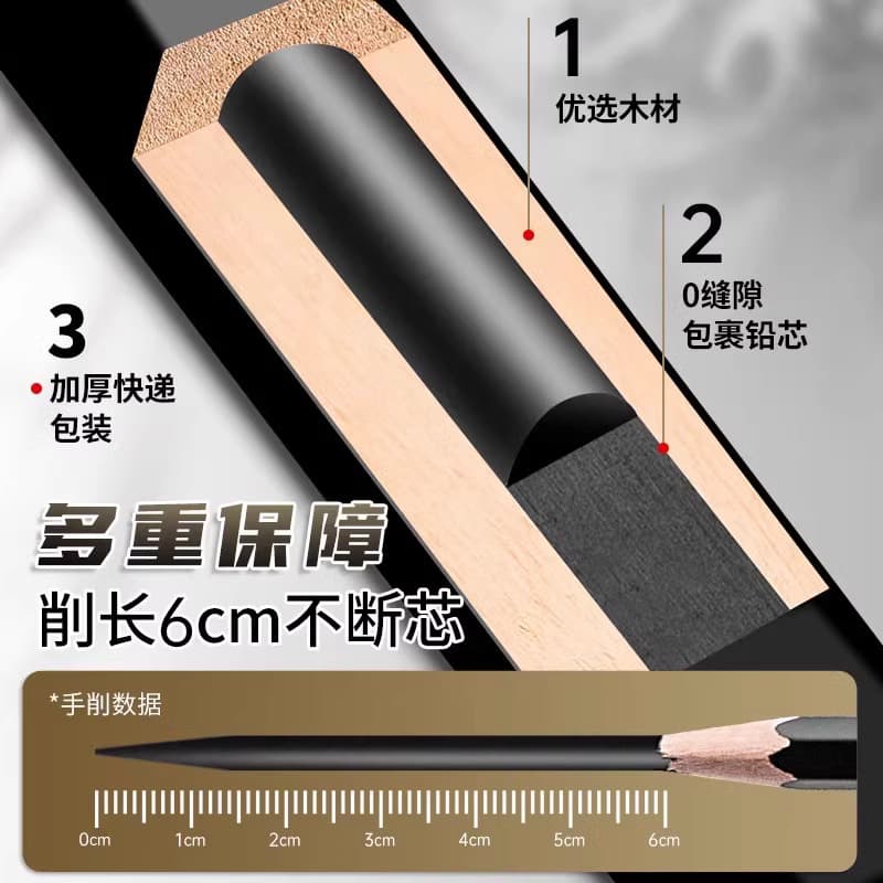 Beginner sketching pencils for art students, soft/medium/hard charcoal, 4H HB 2B