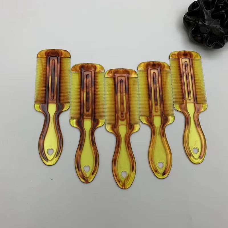 Long-handled lice comb for adults and children, fine-tooth, removes dandruff and nits, dense teeth