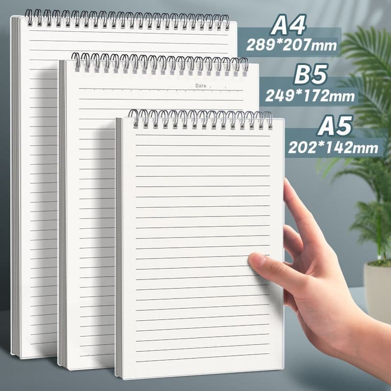 A5 Grid Notebook, Thick, Spiral Bound, for Classroom and Exam Prep