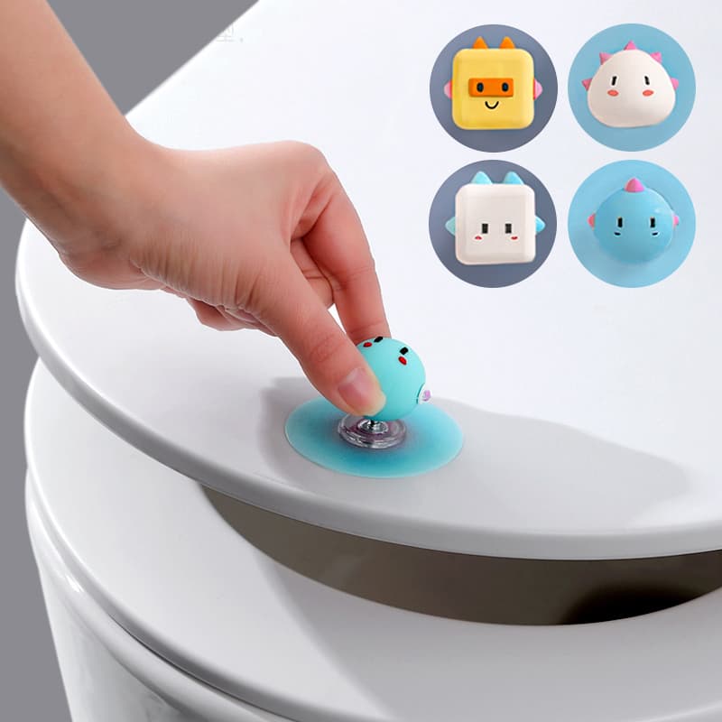 Silicone toilet seat lifter handle